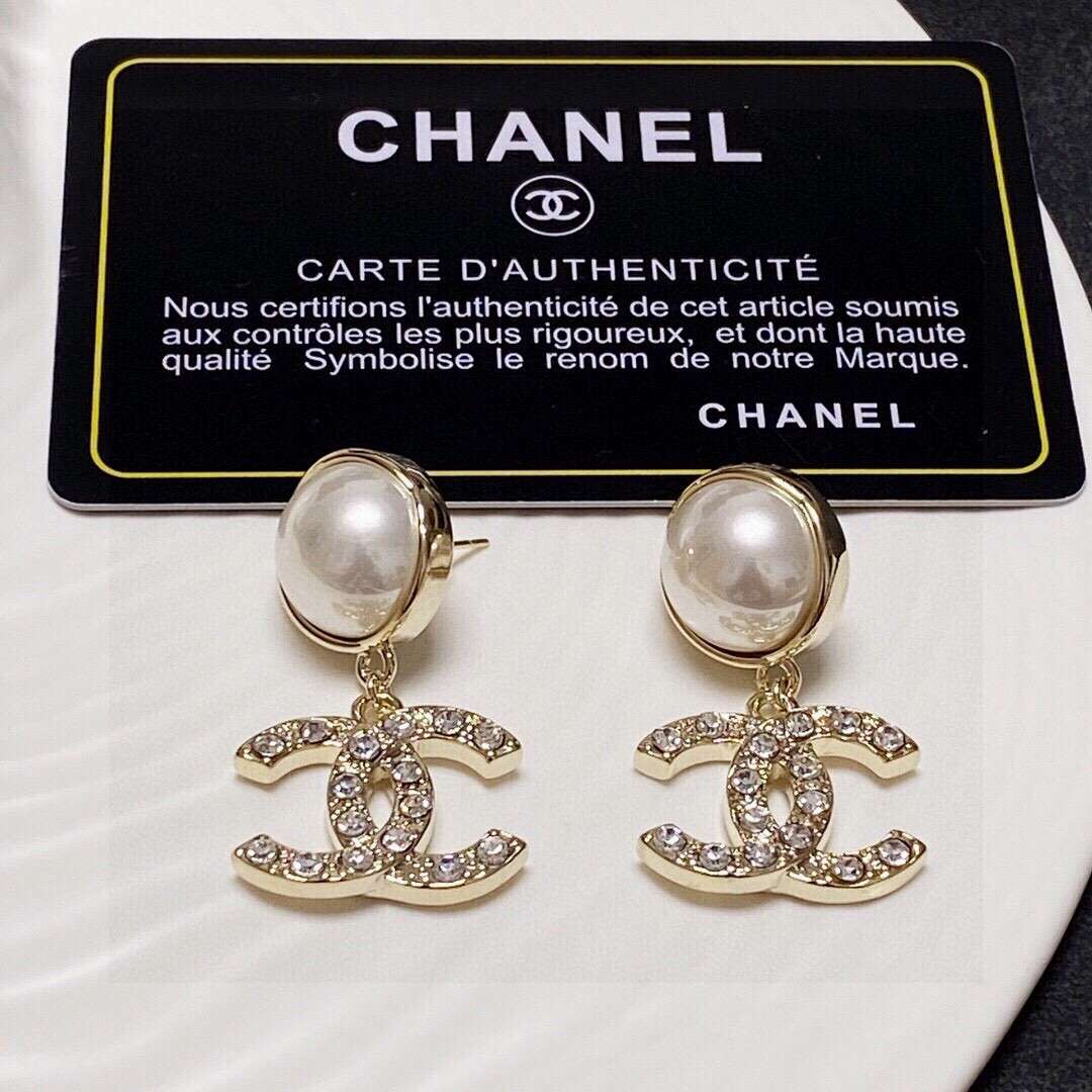 Ch**el CC Earrings Gold For Women
