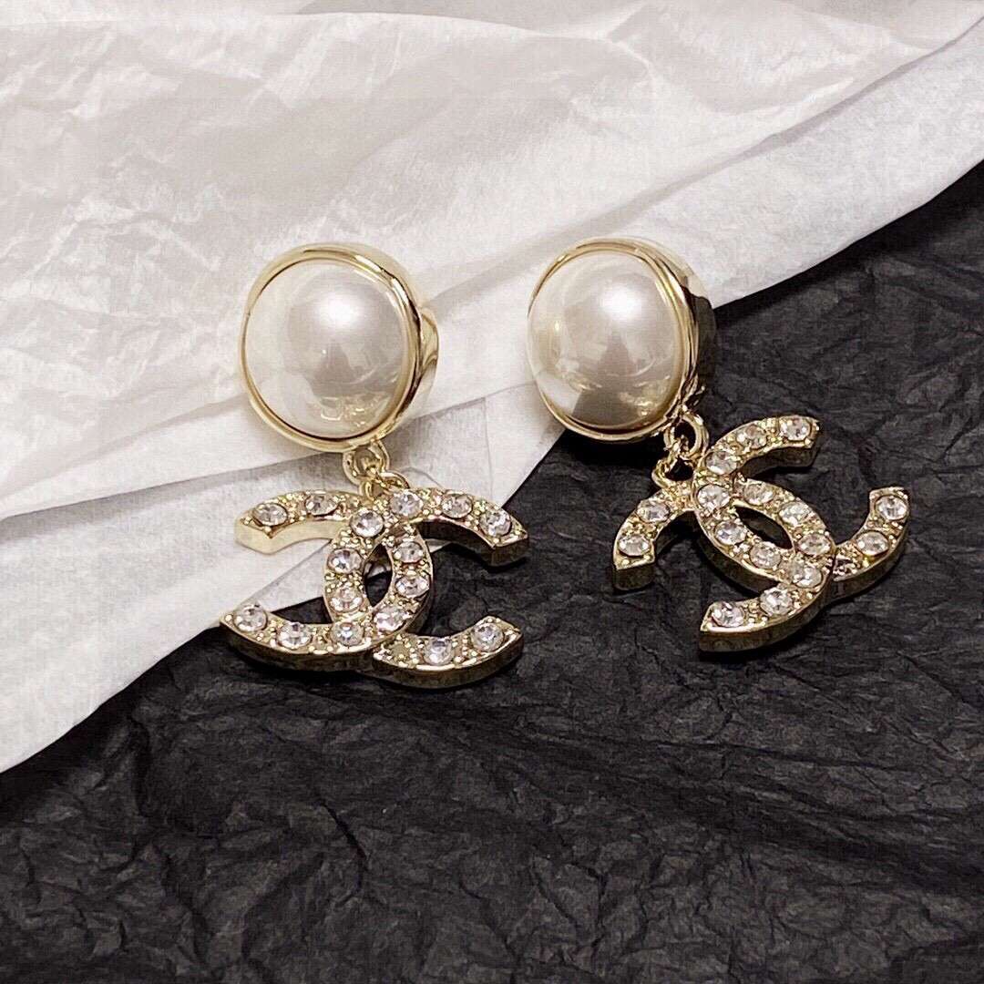Ch**el CC Earrings Gold For Women
