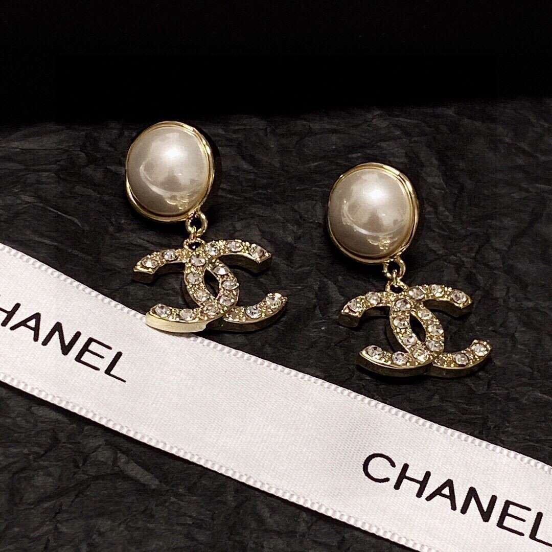 Ch**el CC Earrings Gold For Women