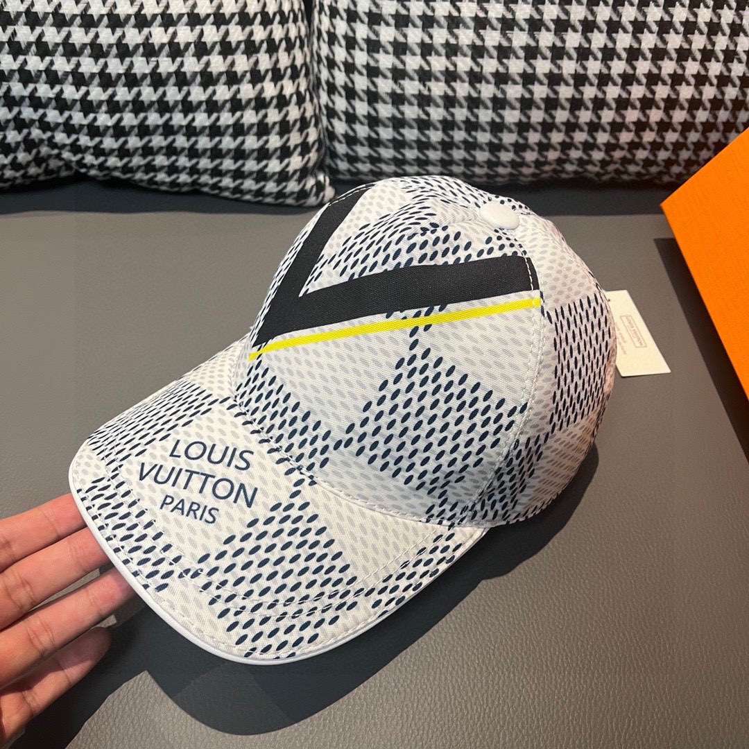 L0vis Vvtt0n Damier Rush Cap White For Men