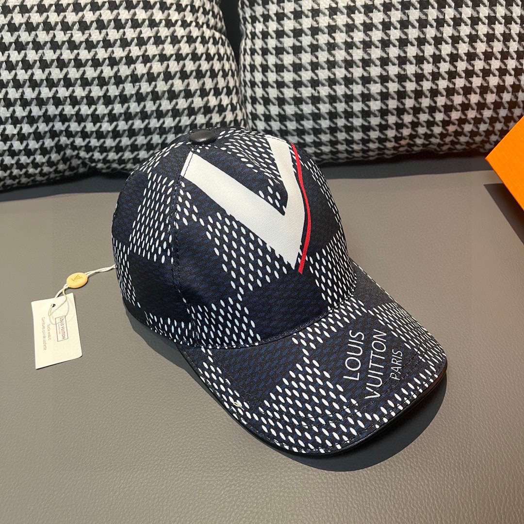 L0vis Vvtt0n Damier Rush Cap Black For Men