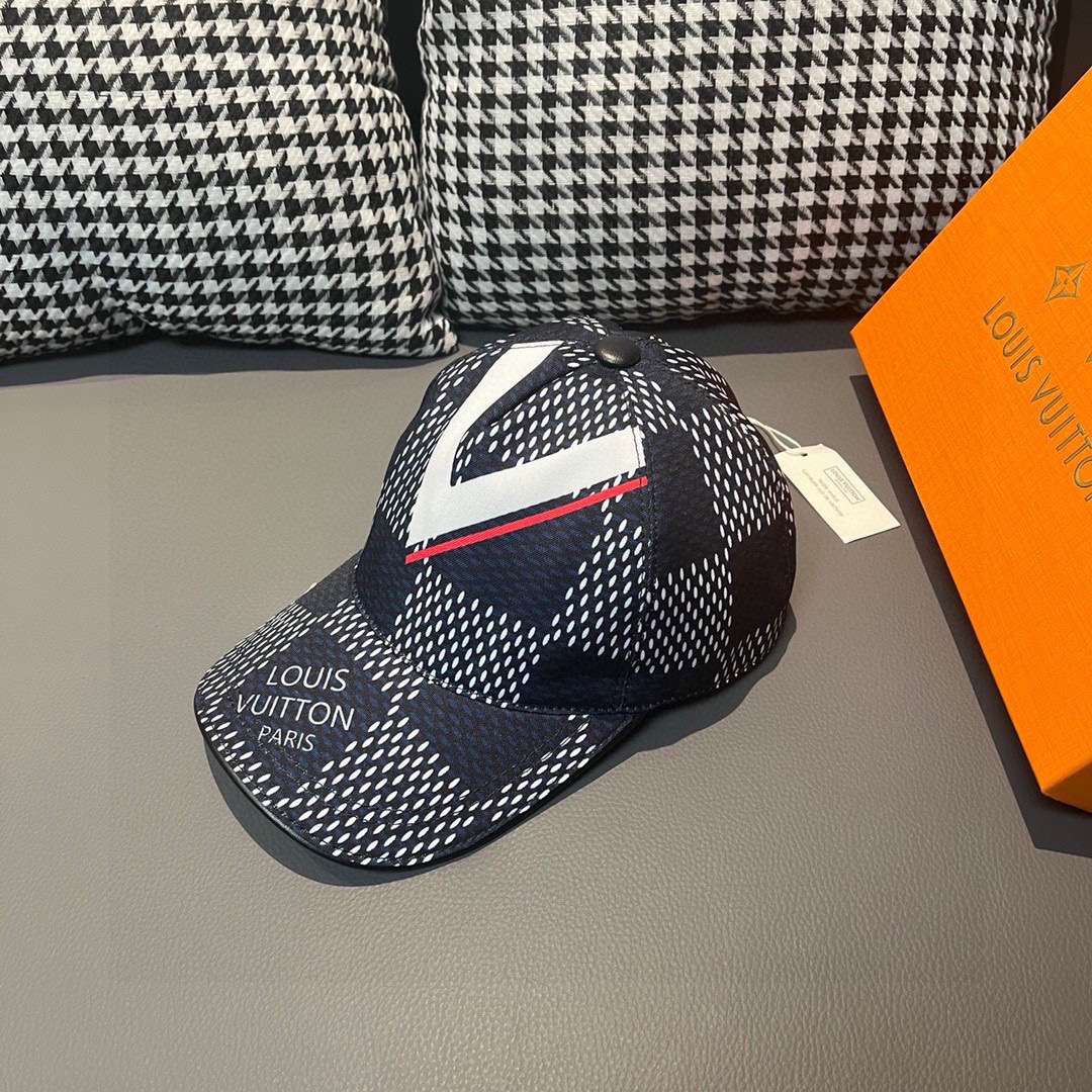 L0vis Vvtt0n Damier Rush Cap Black For Men