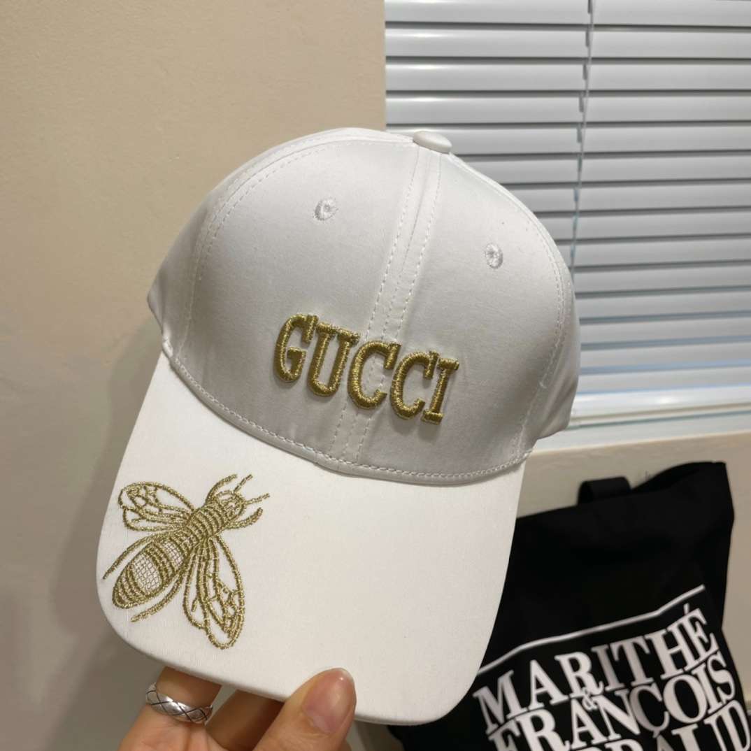 Gvc*1 Bee Baseball Hat White For Women