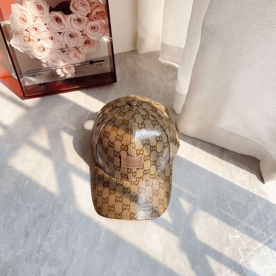 Gvc*1 GG Canvas Baseball Hat Brown For Women