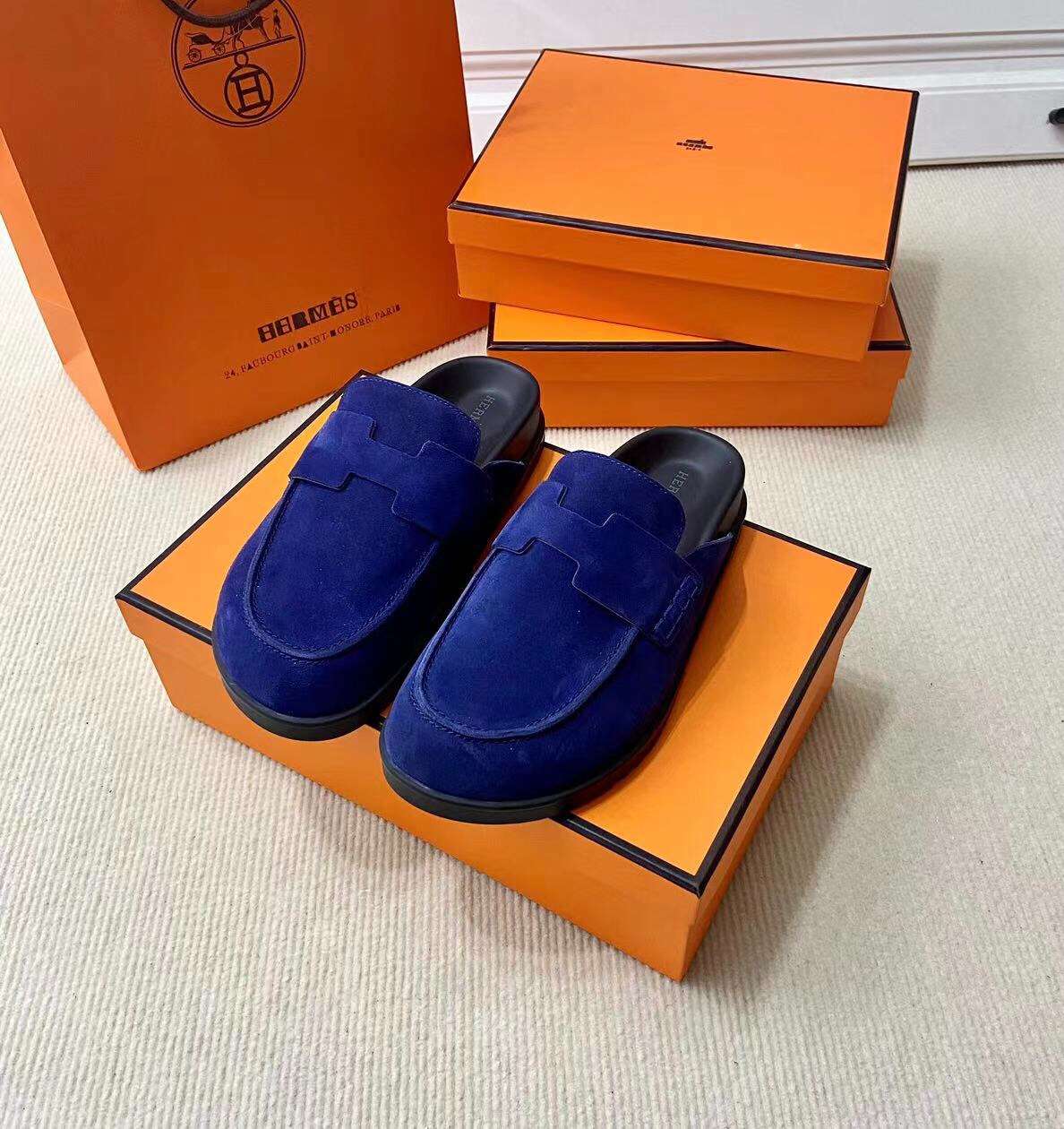 H**me5 Go Mule Navy Blue For Men