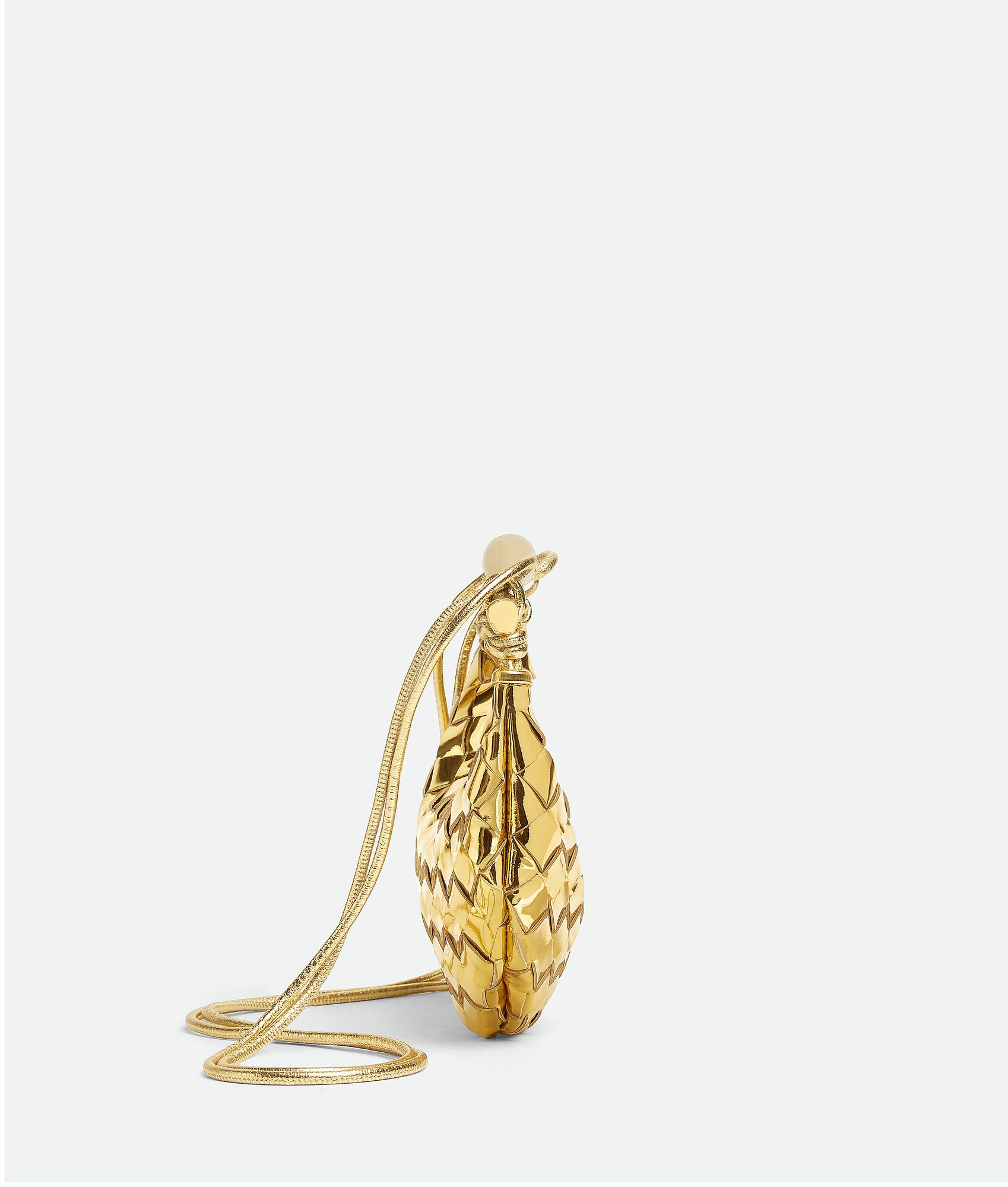 B0tt*ga Ven*ta Mini Sardine Gold Bag 744267V3QM28922- 7.9 Inches/ 20 Cm