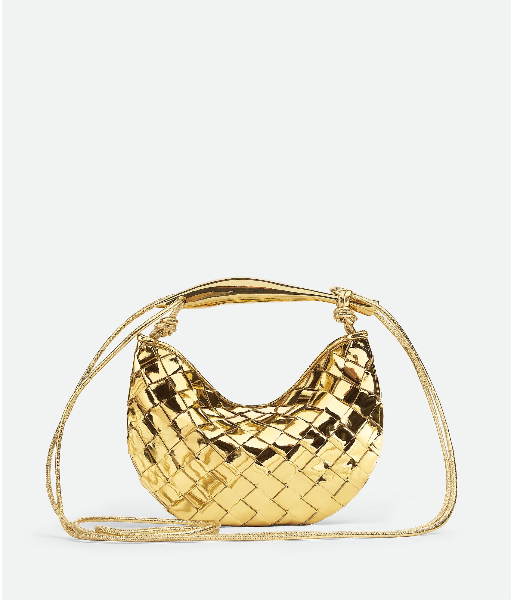 B0tt*ga Ven*ta Mini Sardine Gold Bag 744267V3QM28922- 7.9 Inches/ 20 Cm