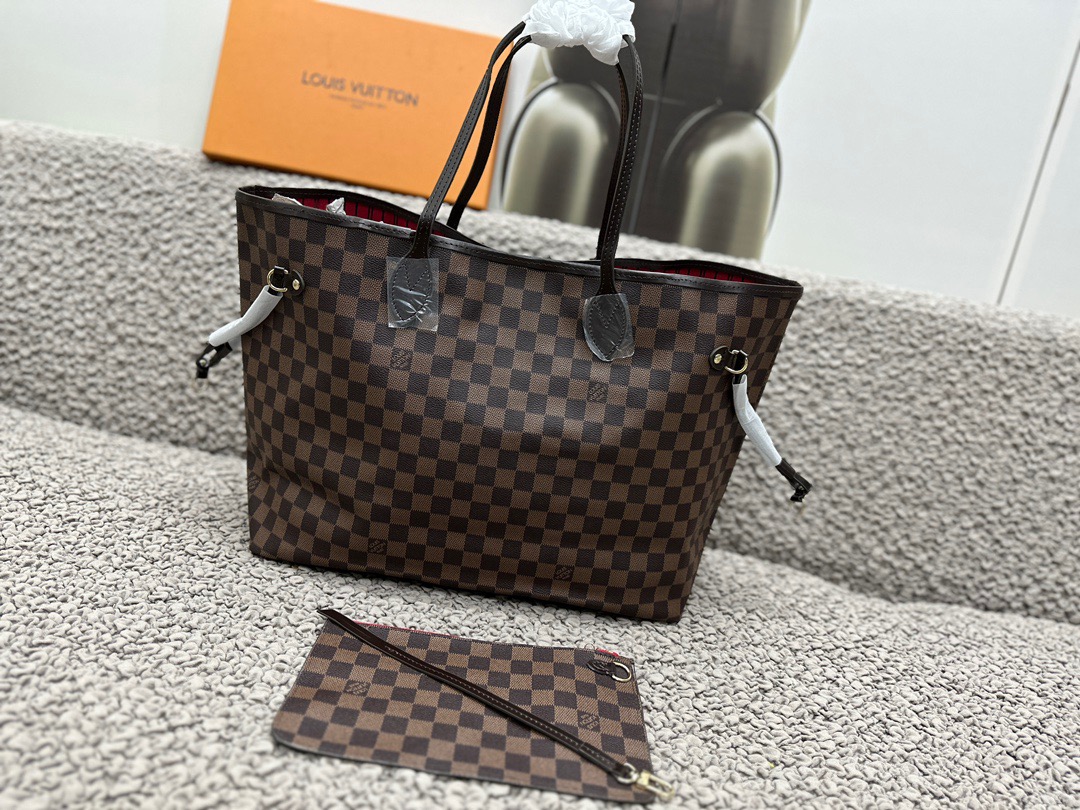 L0vis Vvtt0n Neverfull GM Tote Bag Brown For Women‎ 15.4in/39cm N40597