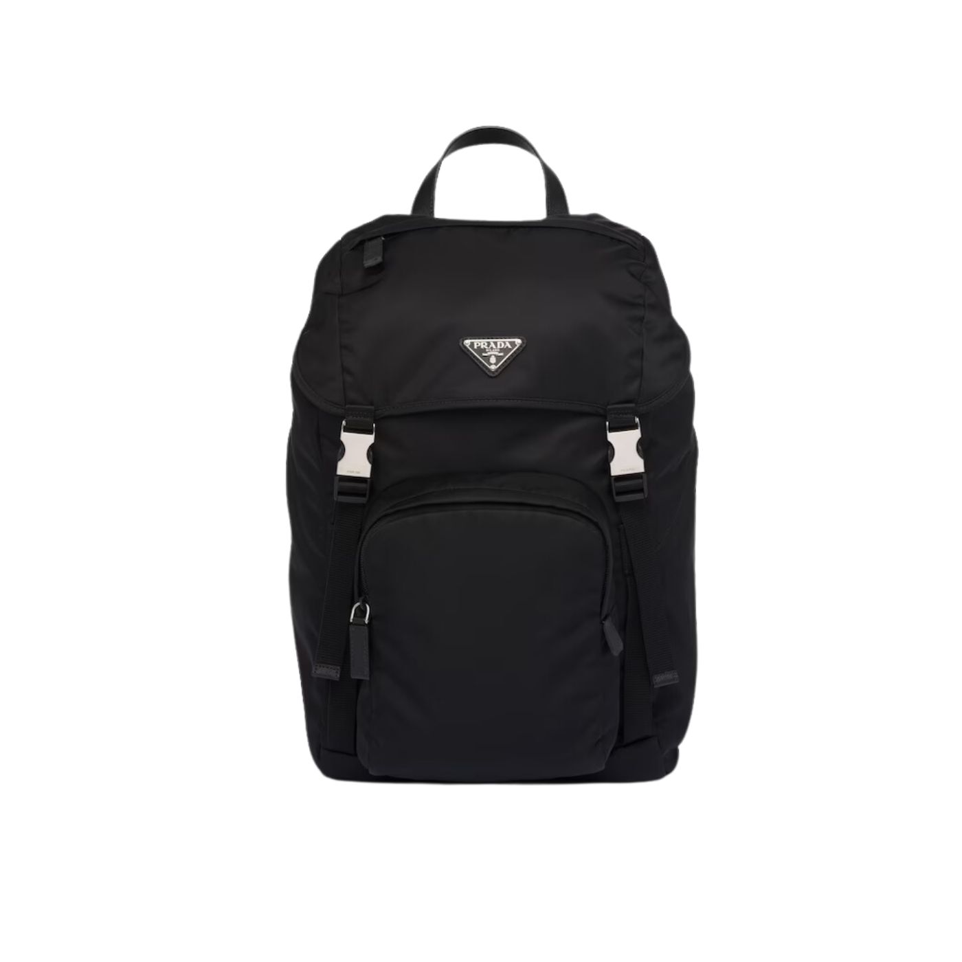 Pra*a Re-Nylon And Saffiano Backpack Black For Men 45cm / 17.7in 2VZ135_2DMG_F0002_V_HOL