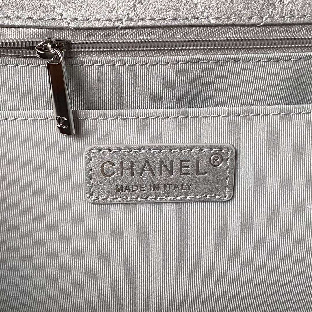 Ch**el Maxi Jumbo XL Classic Bag Grey For Women 35cm/13.8in