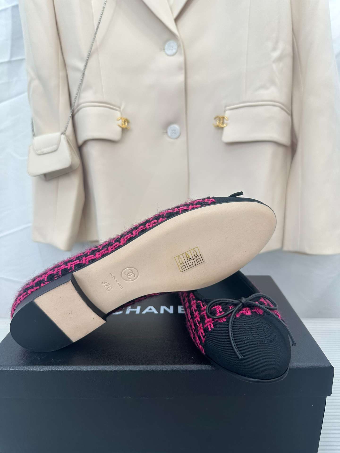 Ch**el Ballerina Logo Ballet Pink For Women