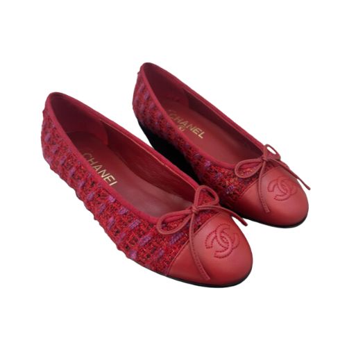 Ch**el Ballerina Logo Ballet Red For Women