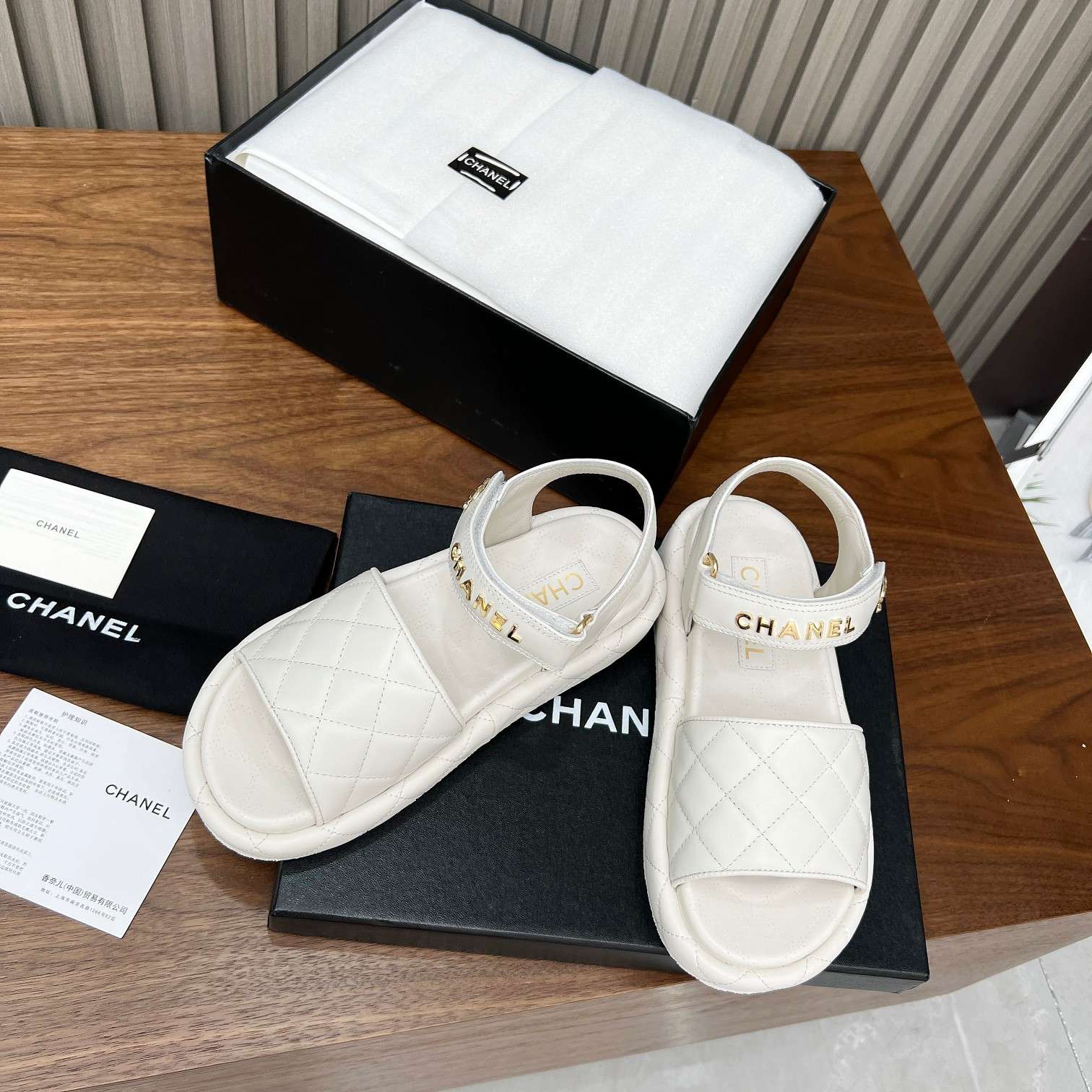 Ch**el Sandals White For Women