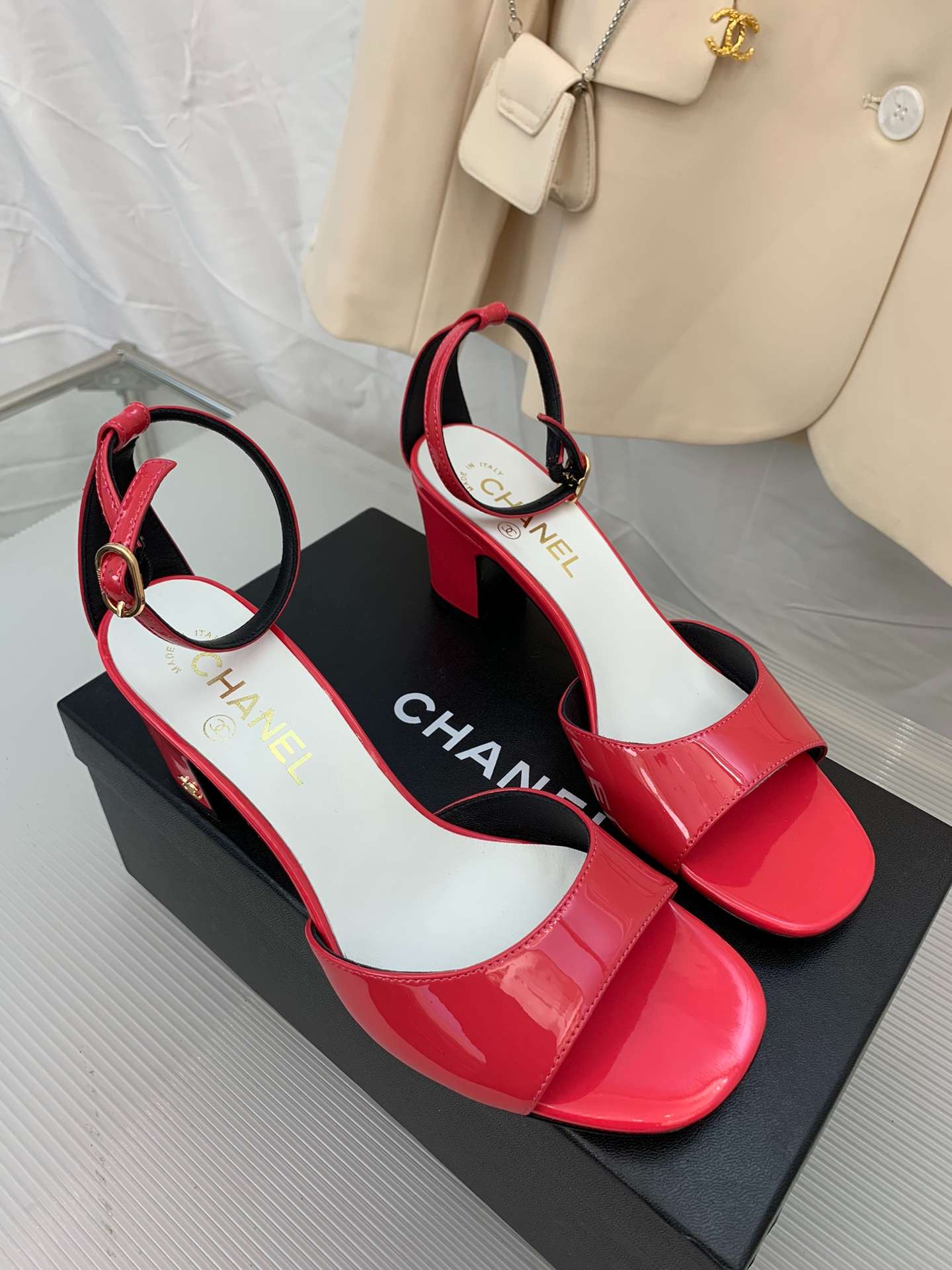 Ch**el Sandals Red For Women