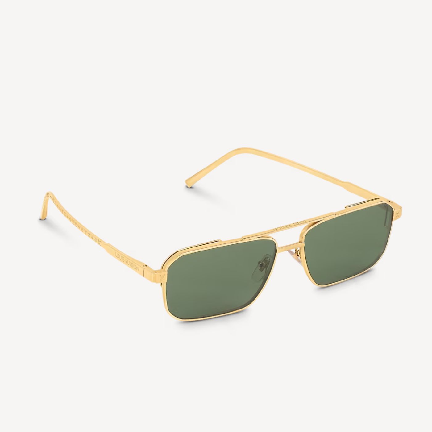 L0vis Vvtt0n Rise Metal Square Sunglasses Gold For Women Z1976U