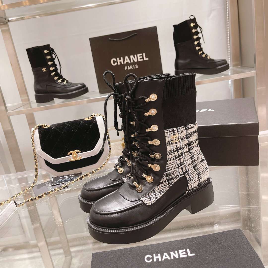 Ch**el Short Boots Black For Women
