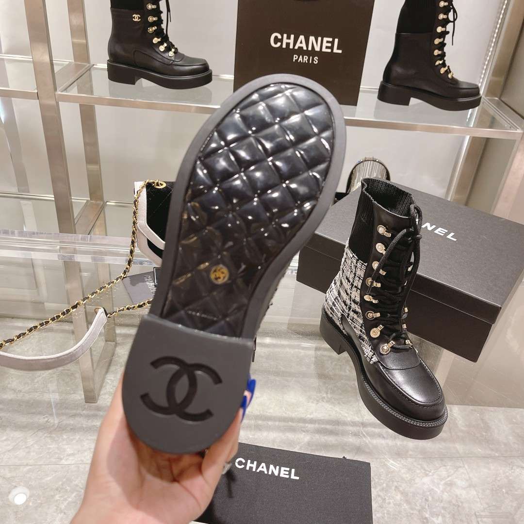 Ch**el Short Boots Black For Women