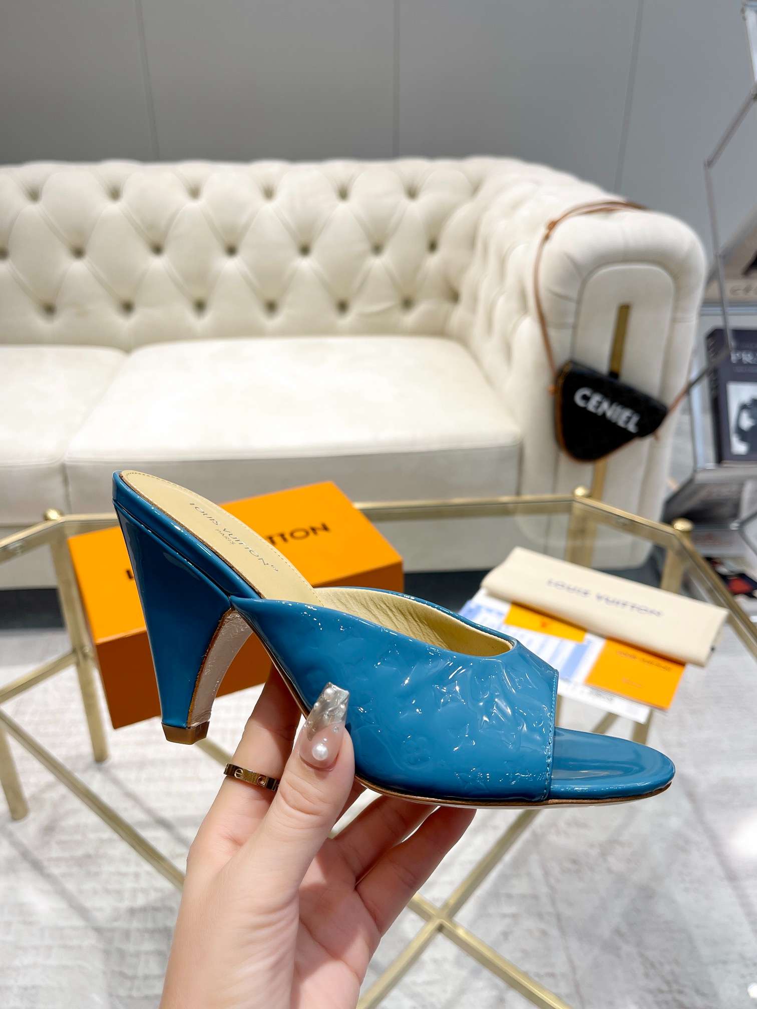 L0vis Vvtt0n S*per Mule Blue For Women