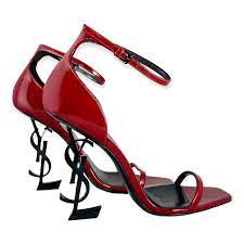 Opyum Sandals In Patent For Women Red 4.3in/11cm