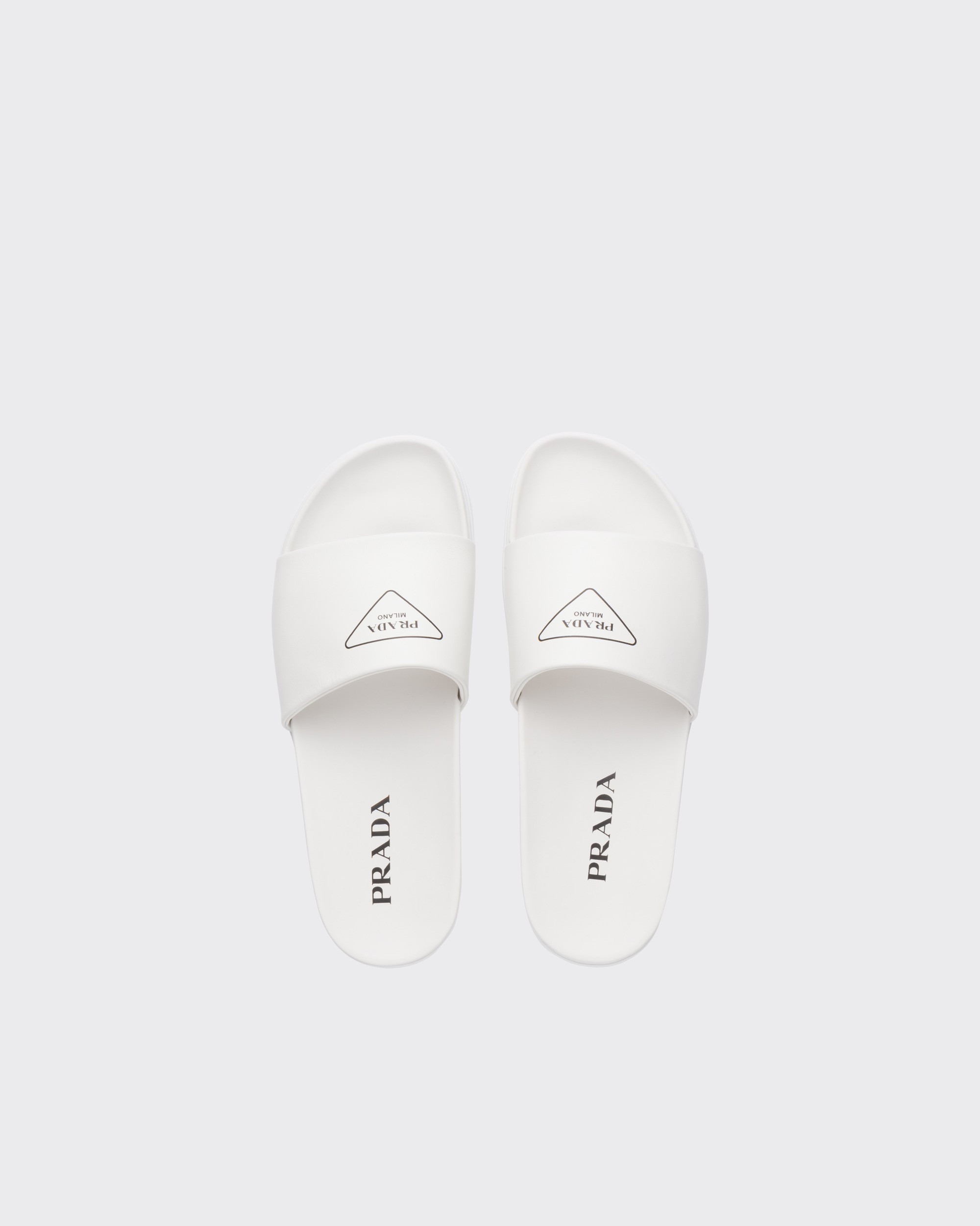 Pra*a Leather Slide Sandals For Men- 2X3060_A21_F0009