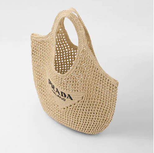 [True-to-ORIGINAL] Pra*a Raffia Tote Bag Beige For Women 1BG424_2A2T_F0018_V_OOO – 20.1 Inches / 51 Cm