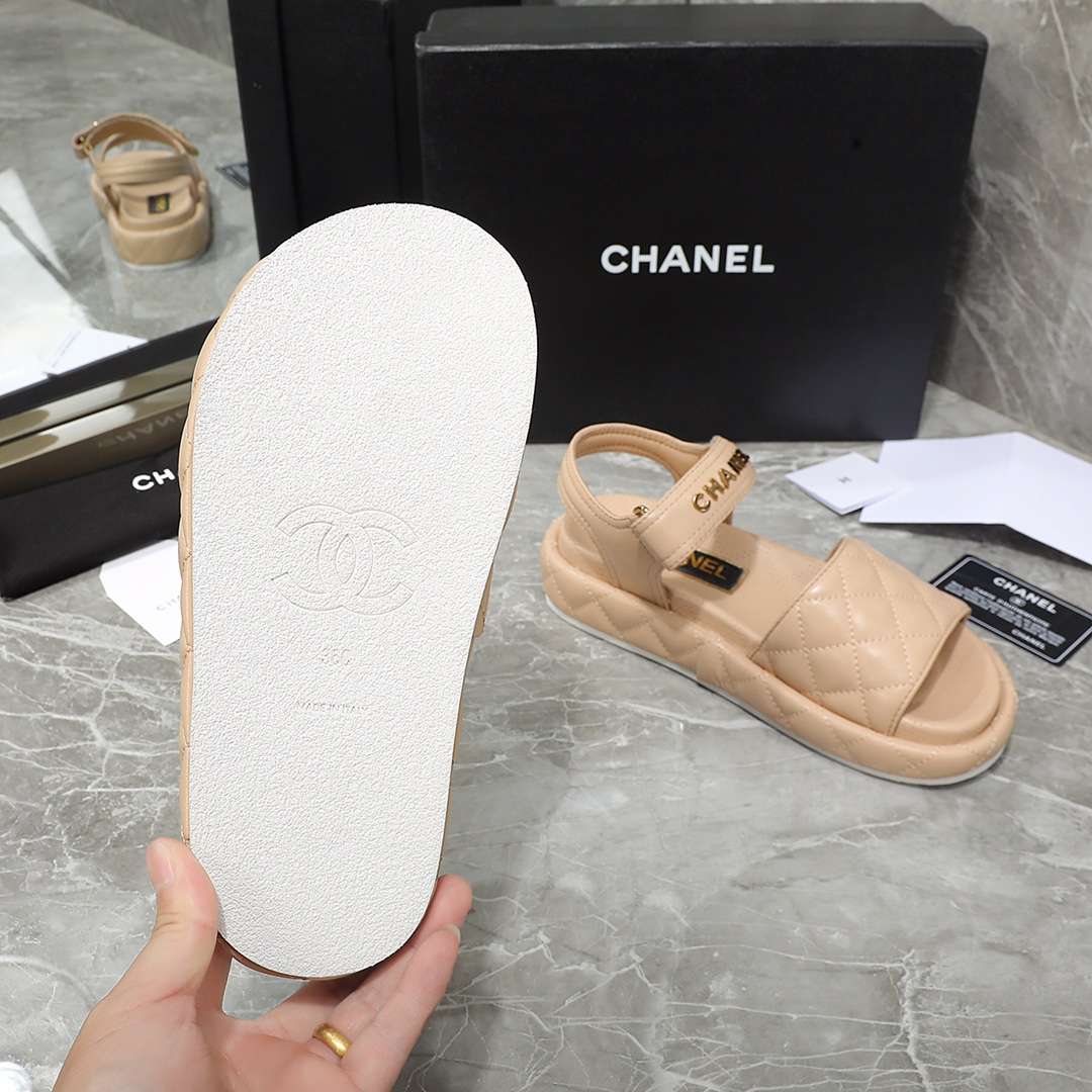 Ch**el Sandal Beige For Women