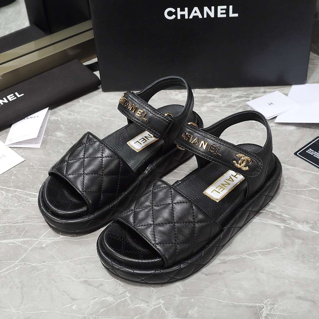 Ch**el Sandal Black For Women