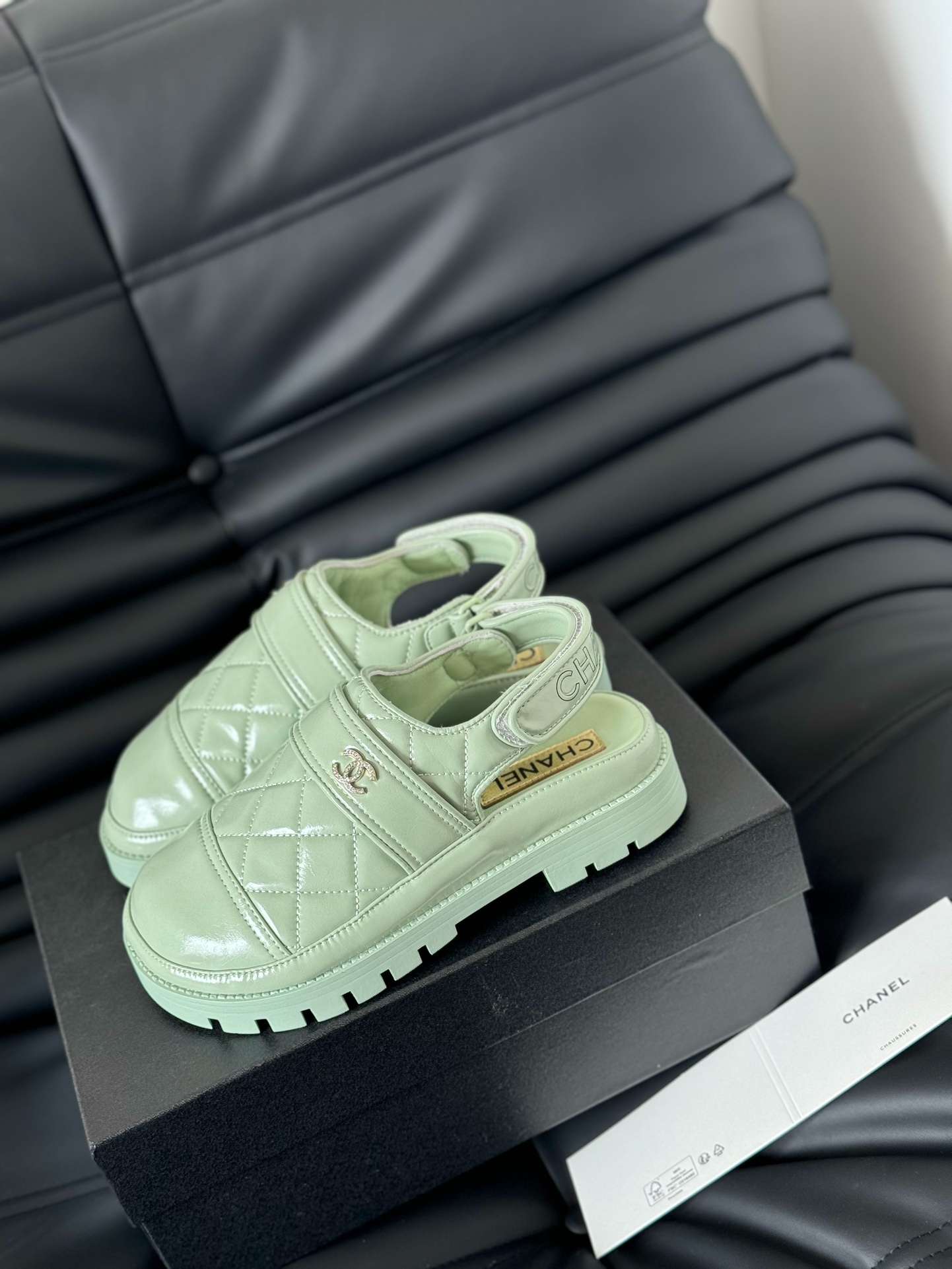 Ch**el Velcro Sandal Green For Women