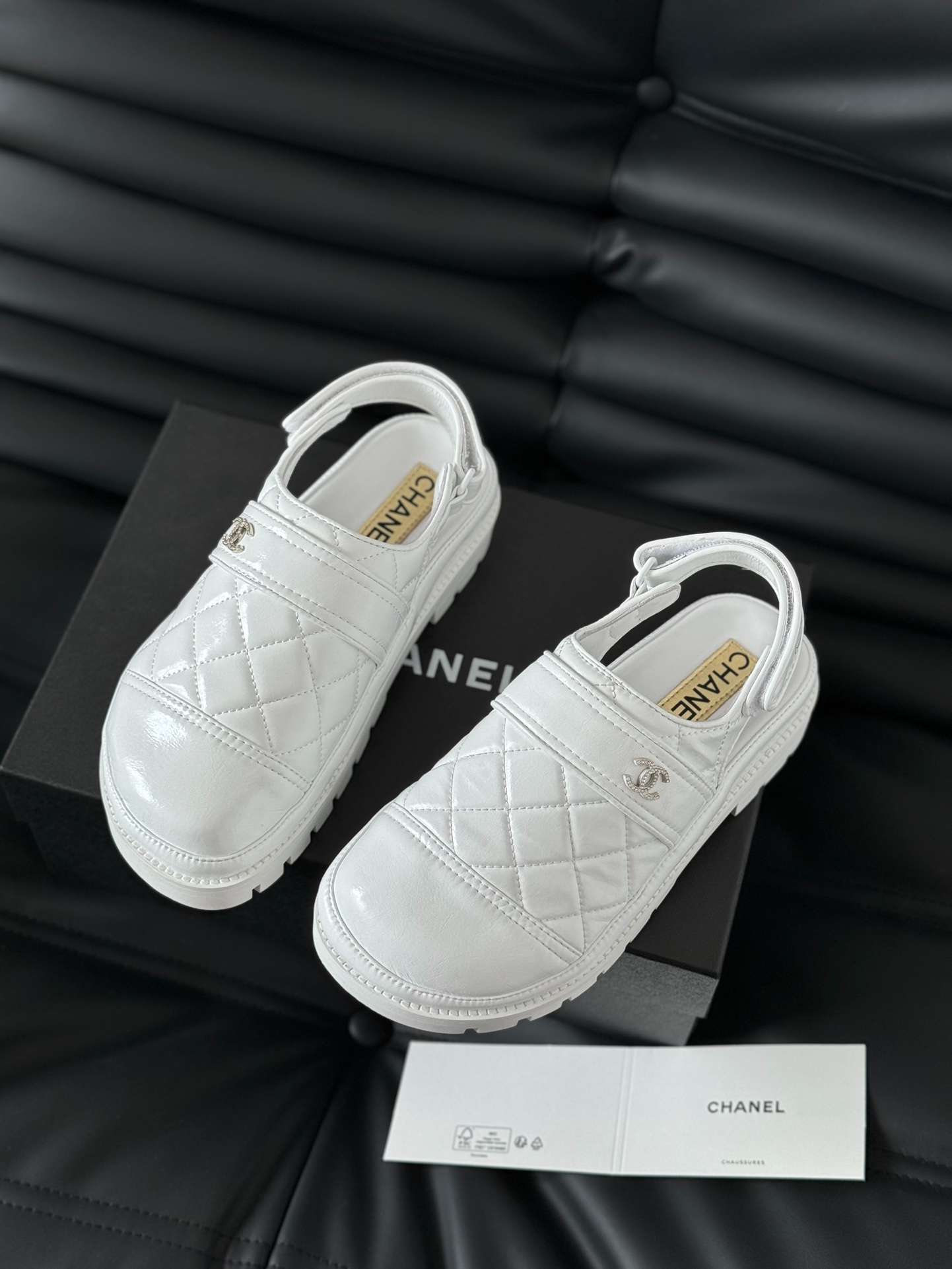 Ch**el Velcro Sandal White For Women