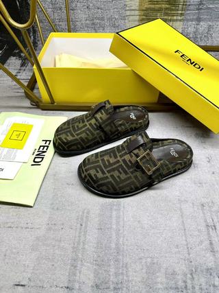 F**di Feel Mules Brown For Men