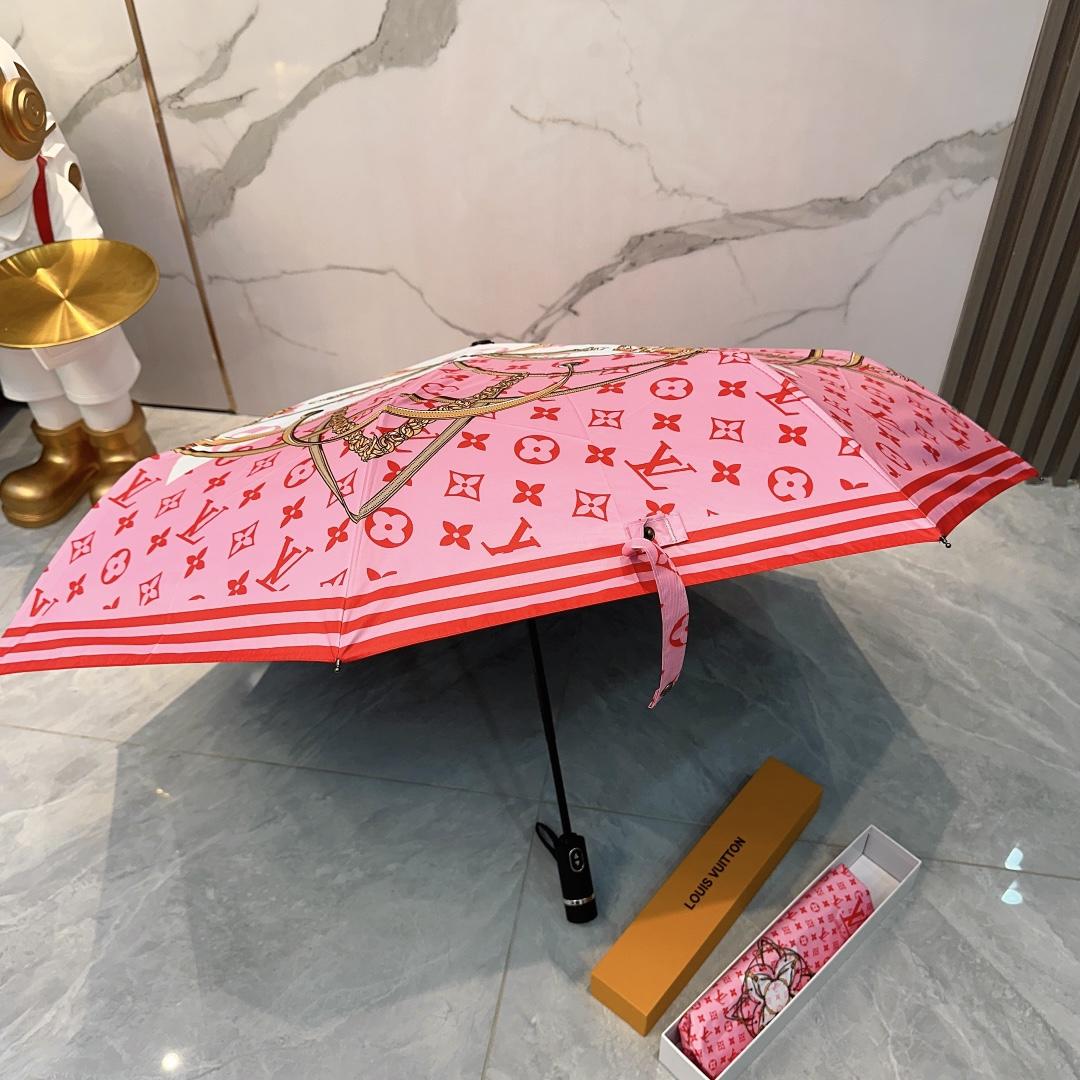 L0vis Vvtt0n Automatic Folding Umbrella Pink