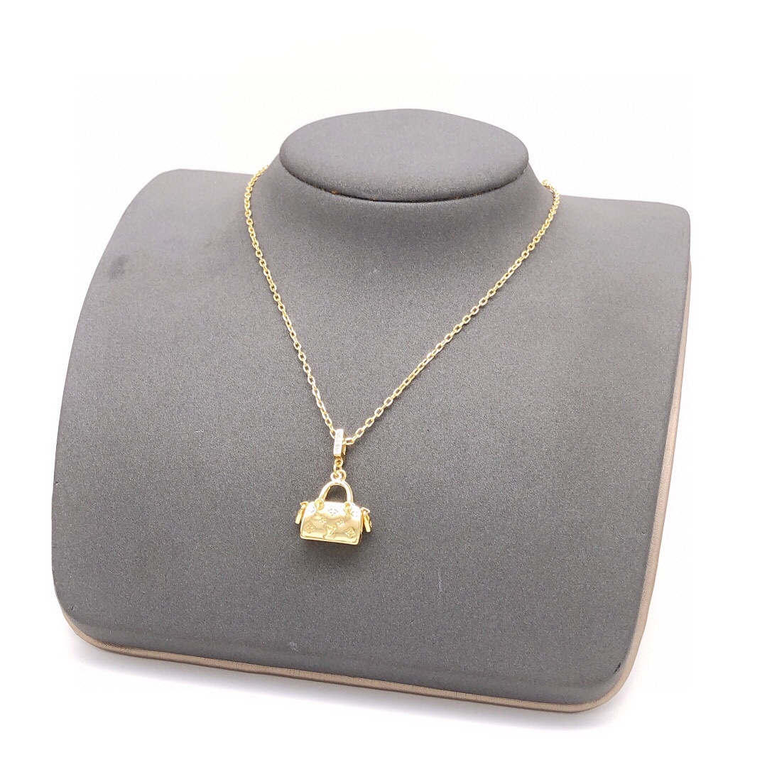 L0vis Vvtt0n Bag Necklace Gold For Women