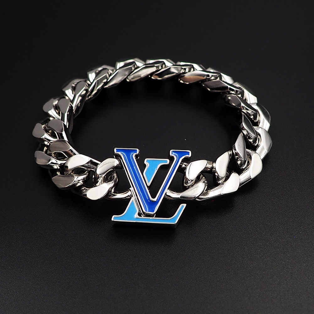 L0vis Vvtt0n Chain Bracelet Silver For Men M0919M