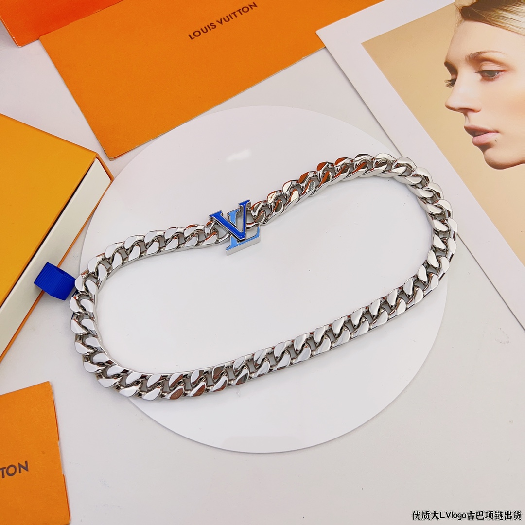 L0vis Vvtt0n Chain Necklace Silver For Women