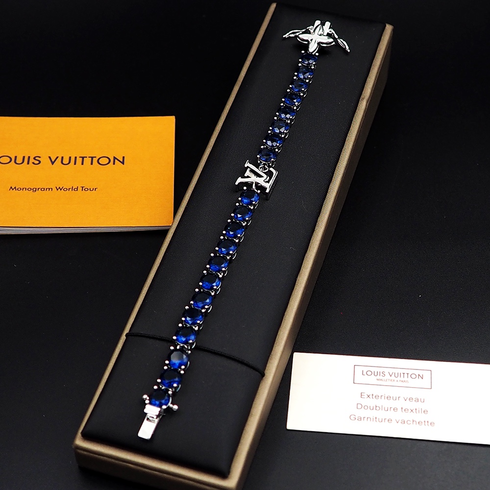 L0vis Vvtt0n Crystal Bracelet Blue For Women