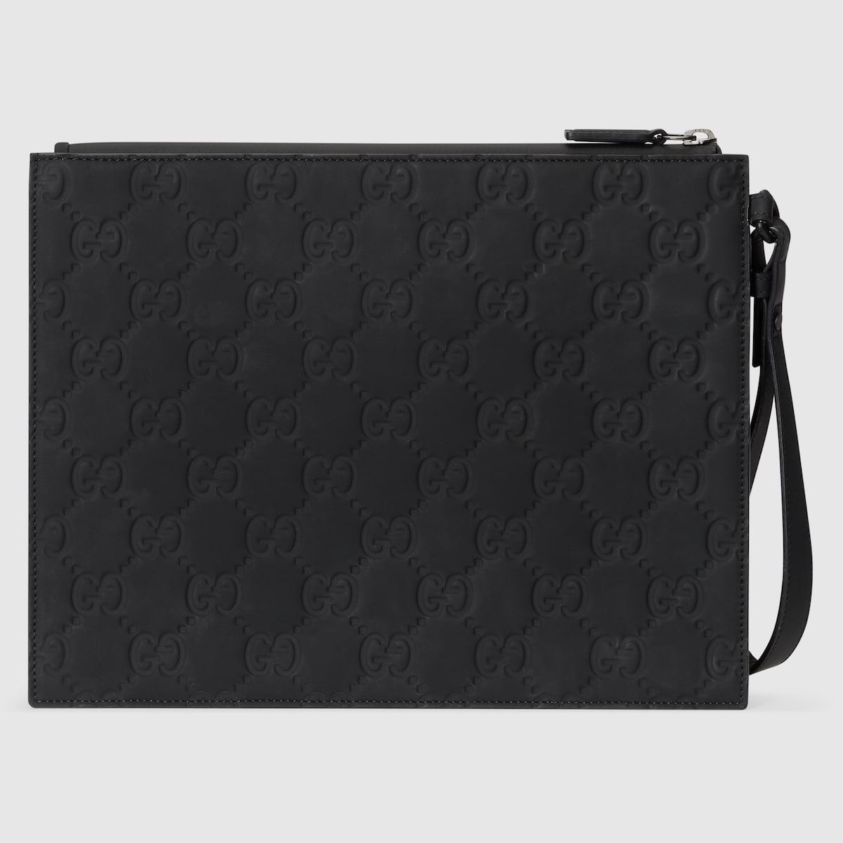Gvc*1 Rubber-Effect Pouch Black For Men 11 In/ 28 Cm 771319 AAC0G 1000
