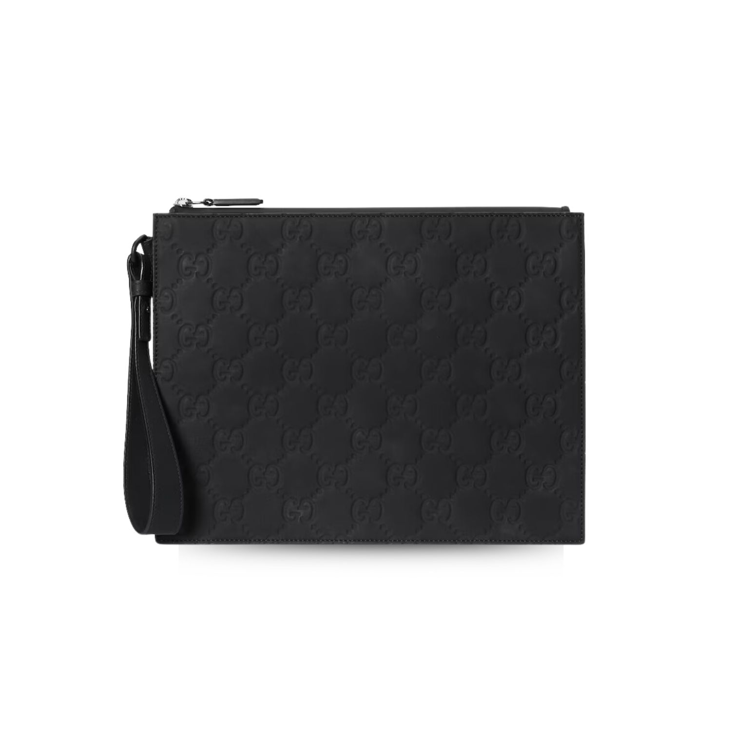 Gvc*1 Rubber-Effect Pouch Black For Men 11 In/ 28 Cm 771319 AAC0G 1000
