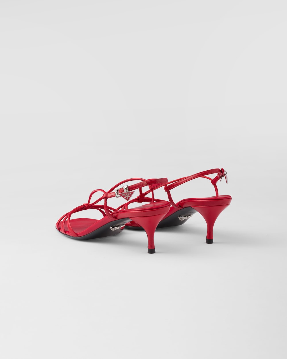 Pra*a Heeled Sandals Red For Women 1X504N_011_F0011_F_055