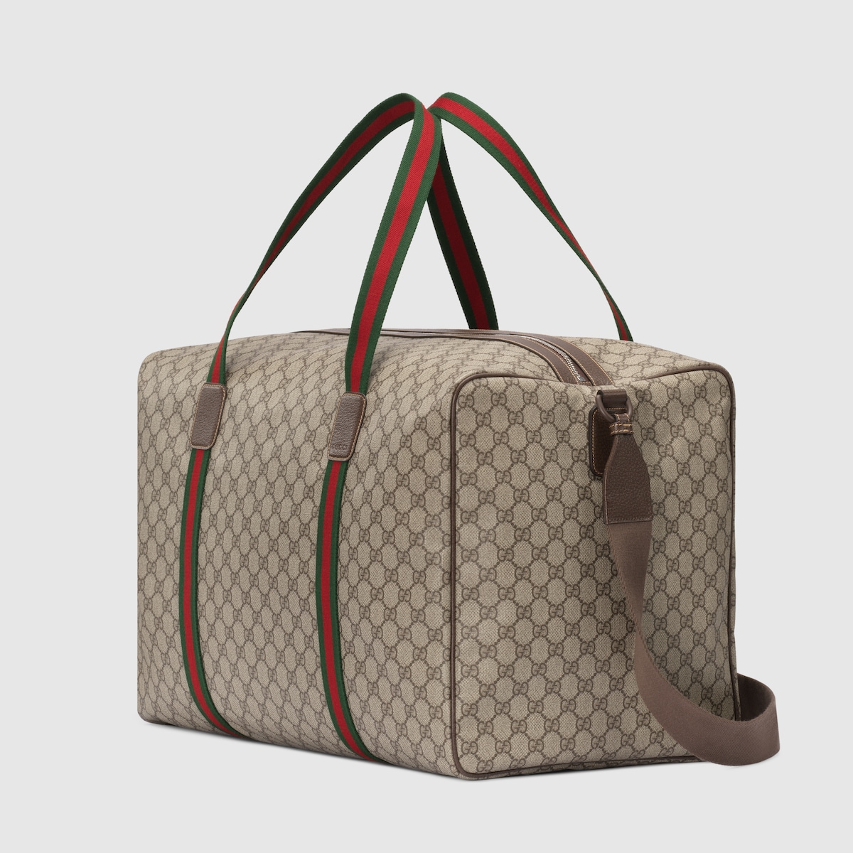 Gvc*1 Large Duffle Bag With Web Beige 20.5 In/ 52 Cm 760152 FACK7 9768