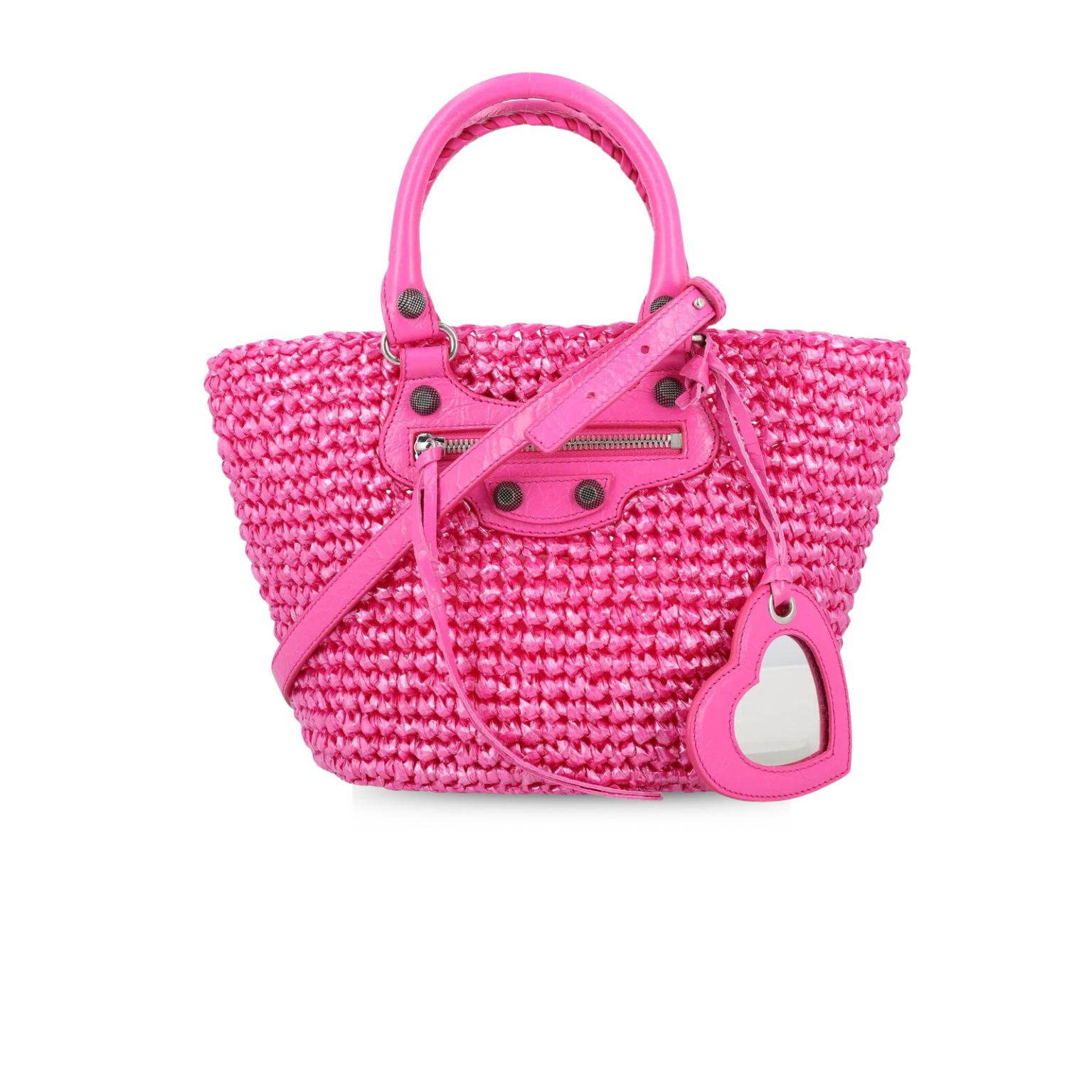 Ba1en*iaga Le Cagole Small Panier Tote Bag Pink For Women 11 Inches/ 28 Cm 7861872AA19