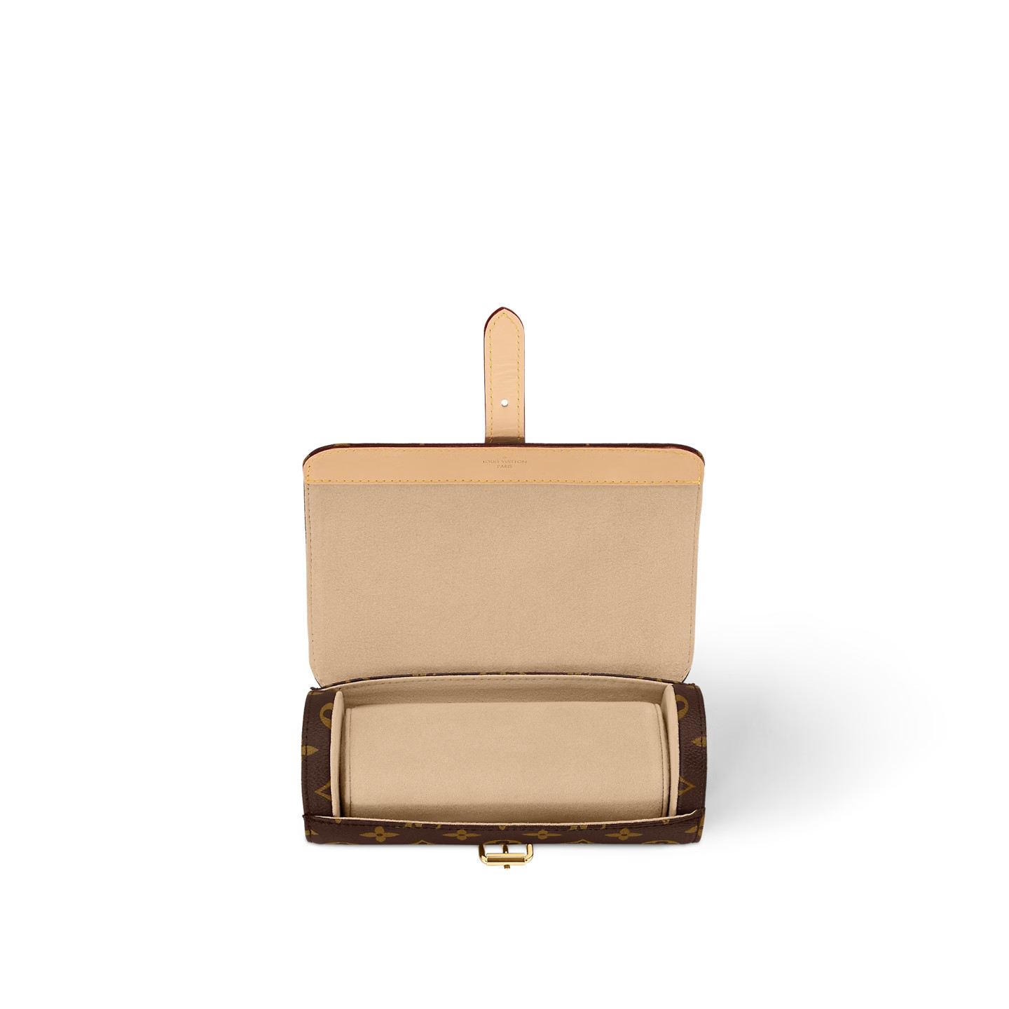 L0vis Vvtt0n 3 Watch Case Bag Brown For Men 7.9in/20cm M47530