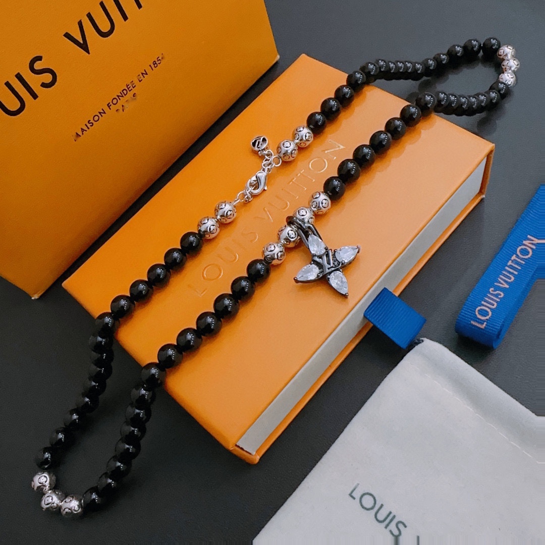 L0vis Vvtt0n Counter Seiko Necklace Black For Women