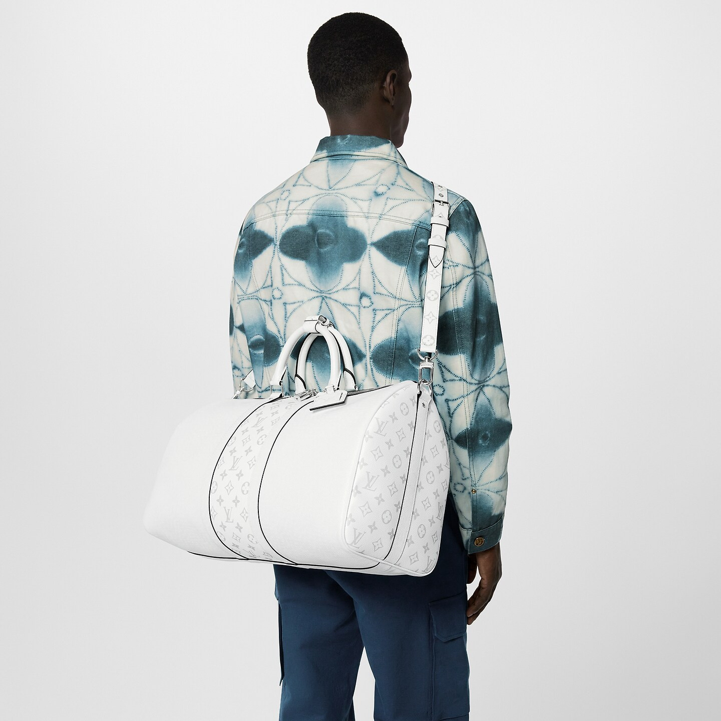 L0vis Vvtt0n Keepall Bandoulière 50 Bag White 19,7in/50cm M30885