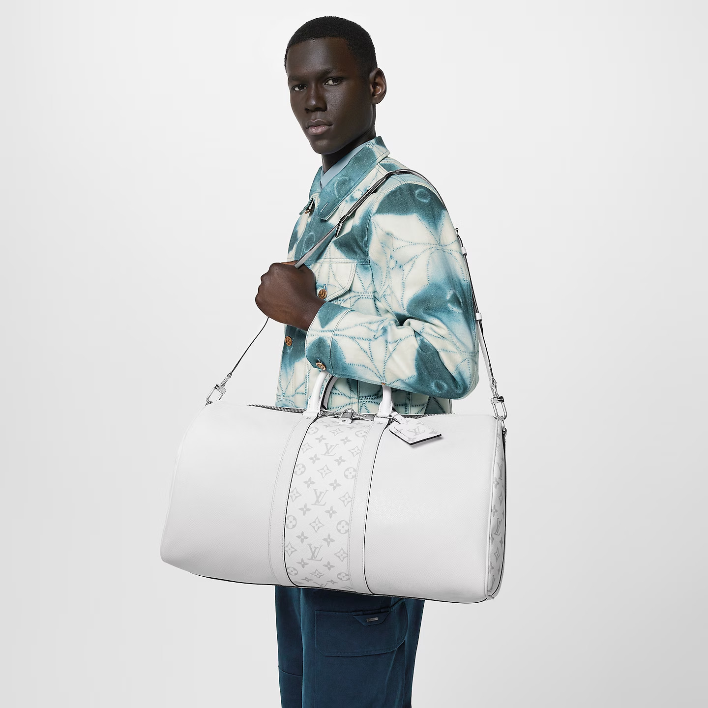 L0vis Vvtt0n Keepall Bandoulière 50 Bag White 19,7in/50cm M30885