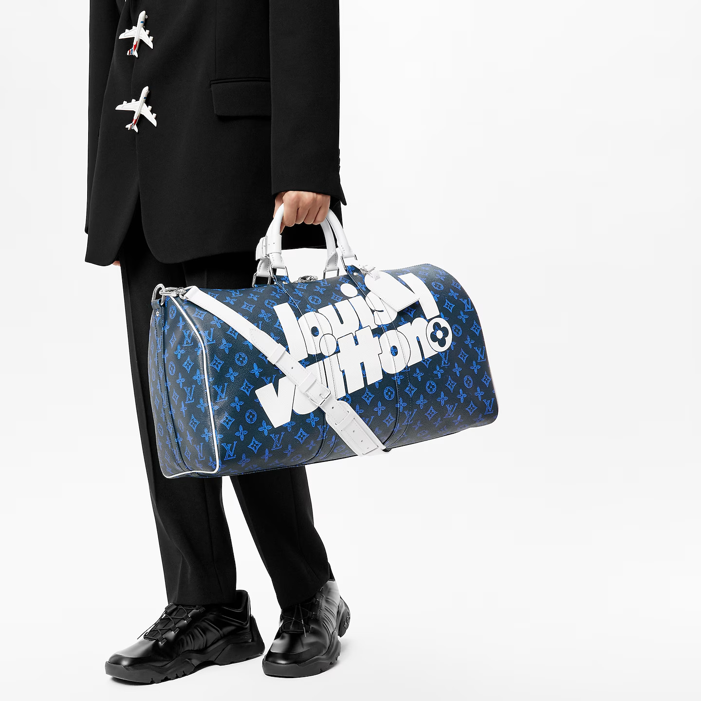 L0vis Vvtt0n Keepall Bandoulière 55 Bag Blue 21,7in/55cm M45874