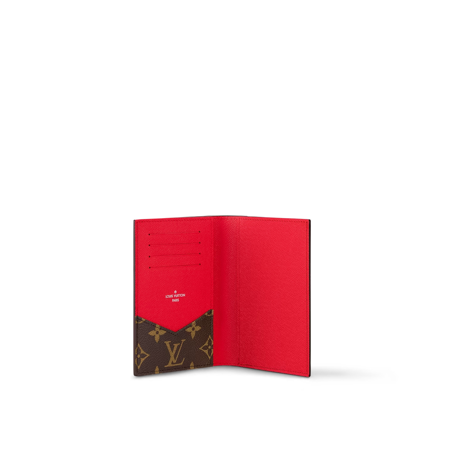 L0vis Vvtt0n Passport Cover Wallet Red For Men 5.5in/14cm M82862