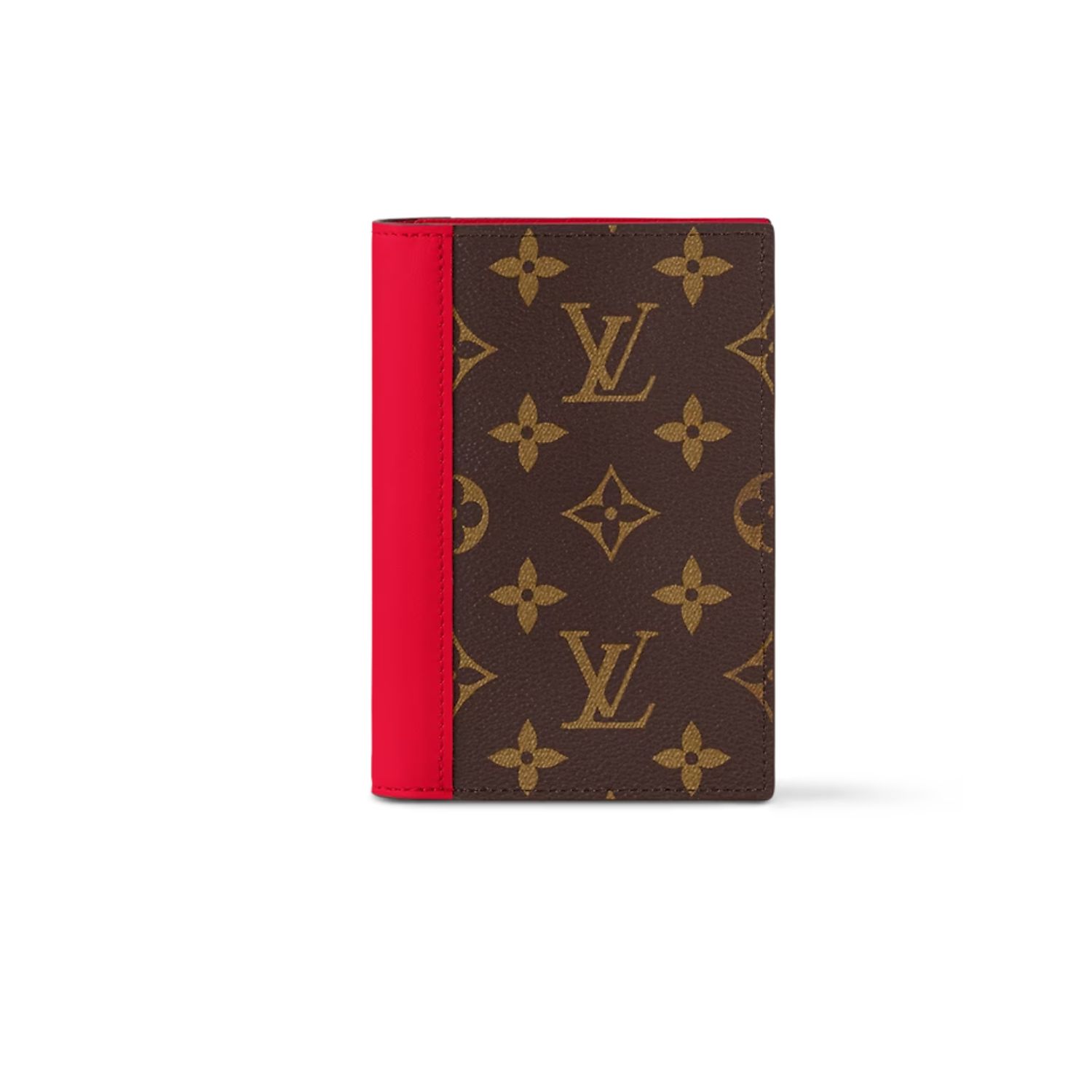 L0vis Vvtt0n Passport Cover Wallet Red For Men 5.5in/14cm M82862