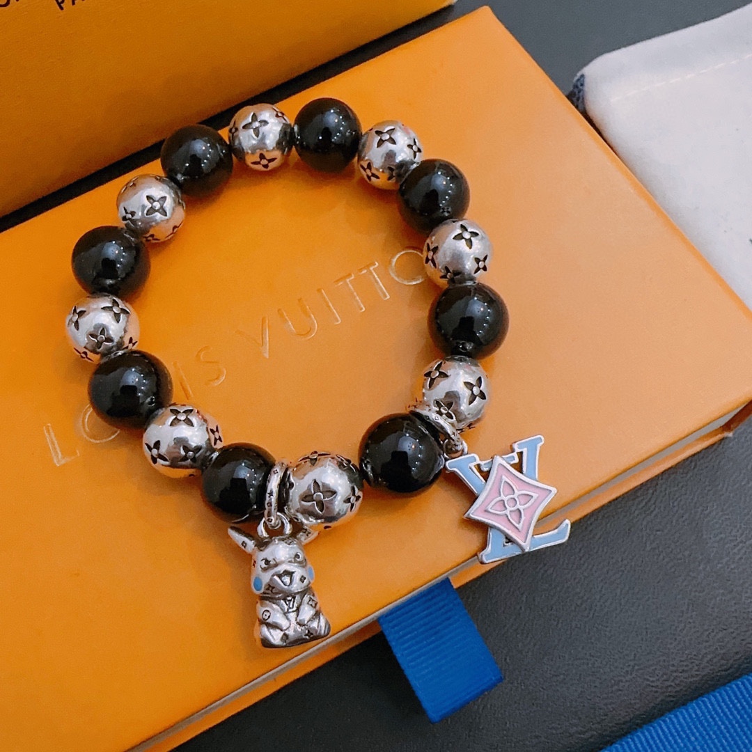 L0vis Vvtt0n Multi Element Agate Bracelet Silver For Women