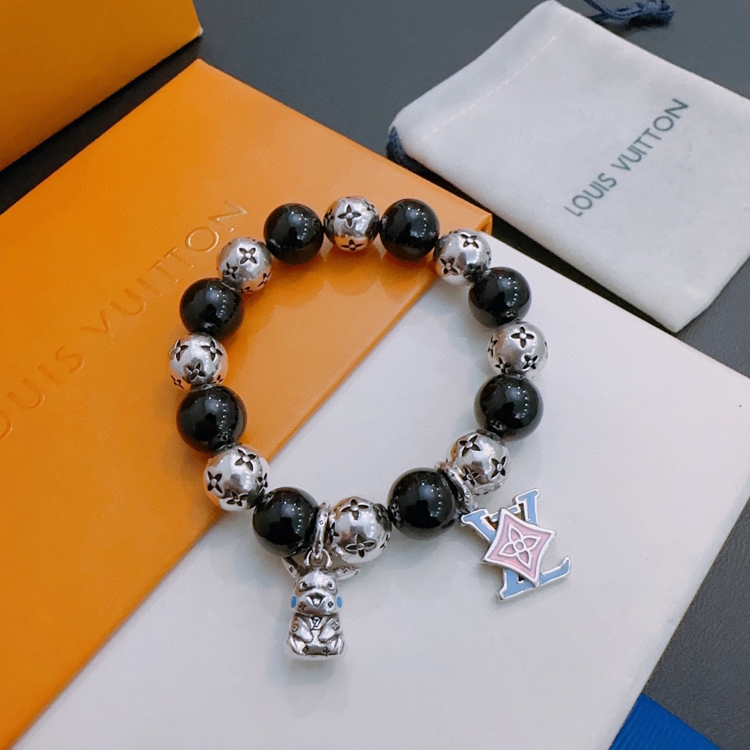 L0vis Vvtt0n Multi Element Agate Bracelet Silver For Women