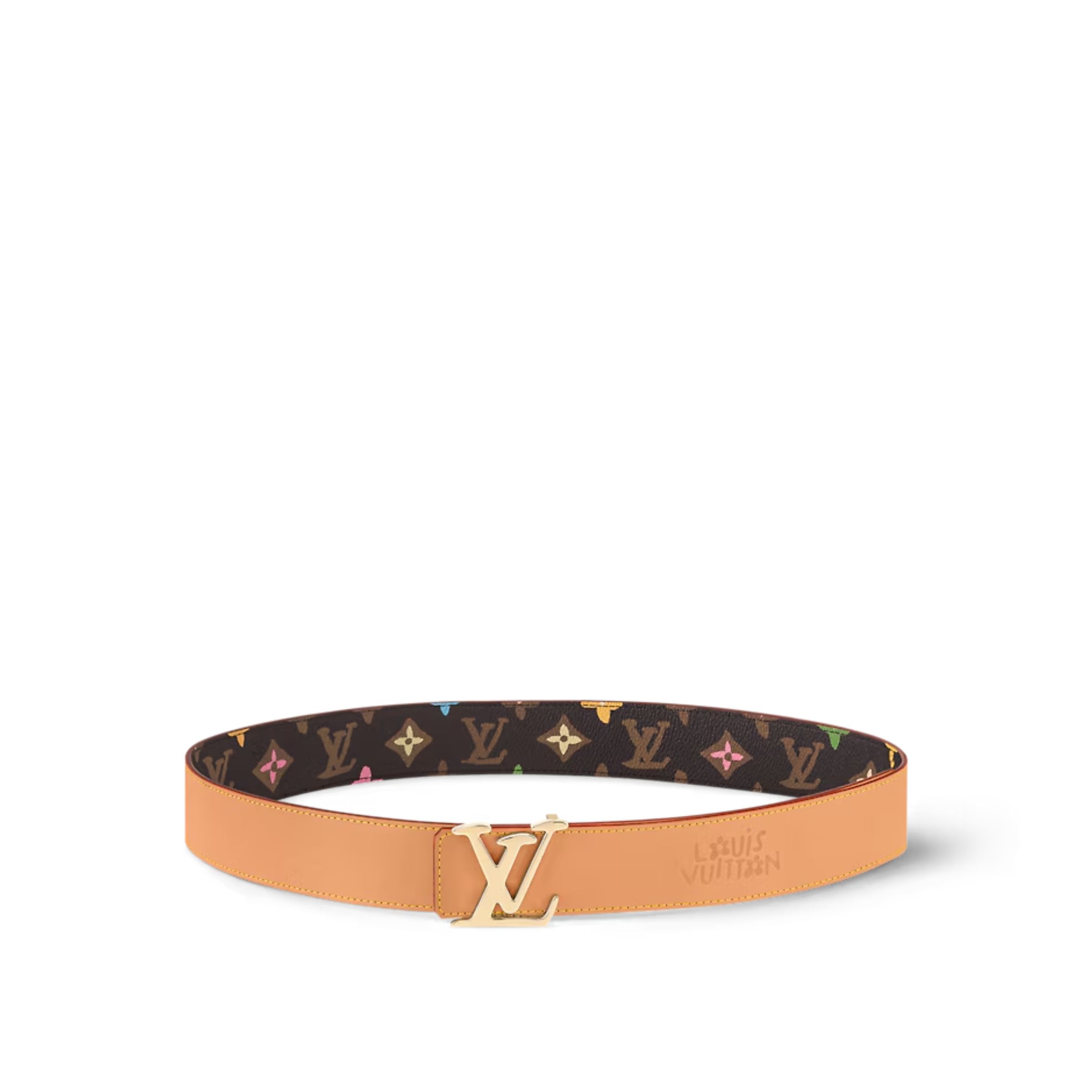 L0vis Vvtt0n Tag 40mm Reversible Belt Brown For Men M8586V